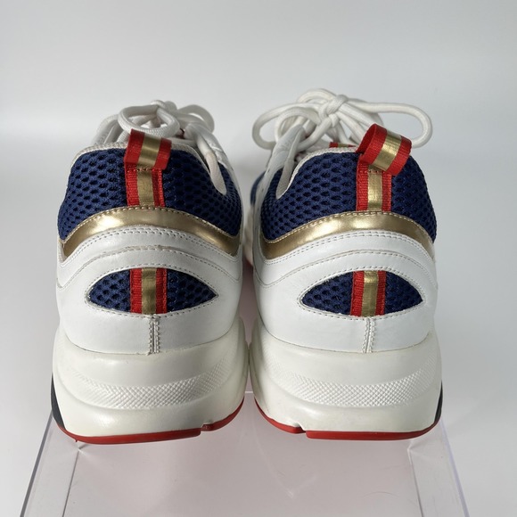 Dior Homme Shoes Men 47 Chunky Runner Sneakers White Blue Red Gold Made Italy - Picture 5 of 10